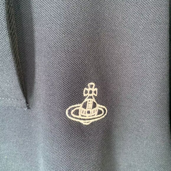 Navy Polo Shirt with Striped Collar (Size EU 40 / US L) - Picture 7 of 10